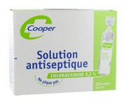 Cooper Solution Antiseptique Chlorhexidine 0.2% 12 x 5 ml