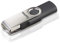 FlashPen Rotate, USB 2.0, 64GB, 6MB/s, Schwarz/Silber