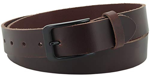 Vascavi ® Ledergürtel aus Rindleder, 3,5 cm breit und ca. 0,3 cm stark, echt Leder Gürtel, Made in Germany, kürzbar, für Damen und Herren #3,5-0020