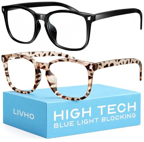 livho High Tech-Blaufilterbrille – Fortschrittliche Computerbrille mit Blaulichtblockierung – Schutz vor Augenermüdung und UV-Blendung