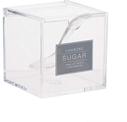 Deco Line - Azucarero con cuchara de acrílico (16 cm)