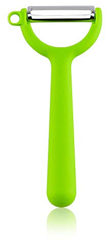 Kochblume Original Sparschäler | Y-Schäler glatt, Universalschäler, Edelstahl, spülmaschienengeeignet, in der bunten Box (Limette)