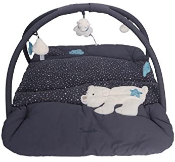 Sterntaler Baby Unisex Spielbogen Baby Spielbogen eckig Eisbär Elia - Spielmatte Baby, Babyspielzeug, Spielzeug - dunkelgrau