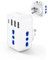 LENCENT Adattatore Presa Americaana da Viaggio, Adattatore Presa Elettrica da Muro con 3 Presa IT & 4 USB, Spina USA per America, Canada, Messico, Filippine, Tailandia ecc. (Tipo B)
