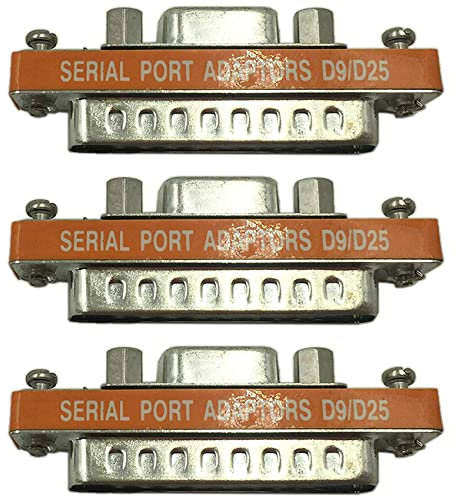 BRIUERG 3X DB9 Femmina a DB25 Maschio Mini Porta Seriale Adattatore Cavo Gender Changer