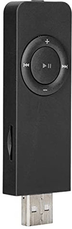 Lecteur MP3 avec lecteurs MP4 USB, lecteur de musique MP3 portable avec cordon pour écouter de la musique (noir)