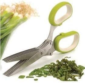 Forbici per erbe aromatiche con 5 lame in acciaio inox 12975, risparmio di tempo,