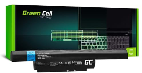 Green Cell AS16B5J AS16B8J Akku für Acer Aspire F 15 F5-573 F5-573G E E5-575 E5-575G E5-575T E5-575TG Laptop (4400 mAh, 10.8-11.1 V, Farbe Schwarz, 6 zellen)