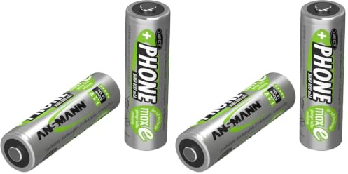 ANSMANN Akku AA Mignon 800 mAh 1,2V NiMH für Schnurlostelefon 2 Stück - Wiederaufladbare Batterien mit geringer Selbstentladung maxE - Akkus ideal für DECT Telefon schnurlos - Rechargeable Battery