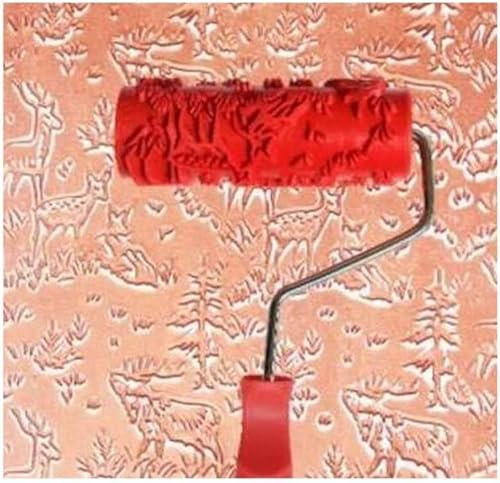 Farbroller dekorativ, Texturrolle, geprägte Farbwalze, Wandmalerei, Läufer, Wanddekoration, DIY-Werkzeug, Muster 24 (Farbe: mehrfarbig)