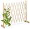 Relaxdays Enrejado Reja Trepadoras Madera, Soporte Enredaderas Extensible hasta 275 cm, Celosía de Pie, Jardín o Huerto, Natural, 90 x 275 x 28 cm