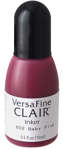 Tsukineko RF-000-802 - Ricarica per inchiostro da 15 ml, colore rosa, per tampone VersaFine Clair, 15 ml