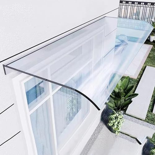 Haustür Vordach Überdachung Balkon Dach Polycarbonat Haustürvordach Fenster Türüberdachung Pultvordach Türdach Selbstreinigende Terrassen Garten Veranda Markise Pultbogenvordach Regenschutzabdeckung (