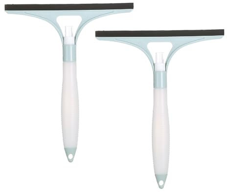 Lkw Ogechi 2er-Pack Duschabzieher mit Wassersprühflasche, 3-in-1-Fensterwischer mit griffigem Griff, Duschabzieher Aus Silikon für Spiegel, Badezimmer, Fenster, Boden, Glas