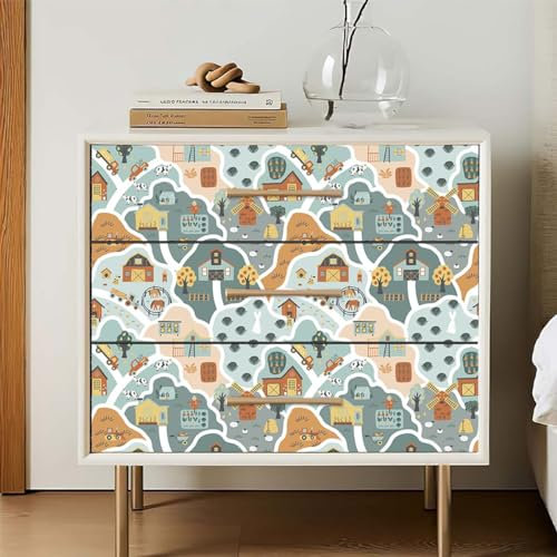 Selbstklebende Tapete Tier Gelb Weiß Strukturtapete Wandtattoo Schlafzimmer Tapete Selbstklebend Vliestapete Wallpaper for Living Room Tapeten Langlebig Wandschutzfolie 45x300cm