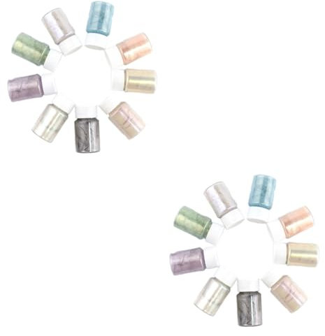 VILLCASE 18stücke Teiliges Mica Pigment Set - Für Seifen Kosmetik Kunsthandwerk Glänzende Effekte Mit Farbvariationen Für Und Bastelprojekte