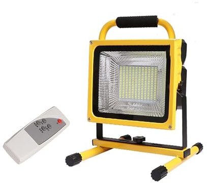 Projecteur De Travail À LED 30 000 LM, Télécommande avec Batterie, Projecteurs À LED for Extérieur, Lumières De Sécurité Étanches IP65, for Éclairage De Chantier De Garage(1200W)