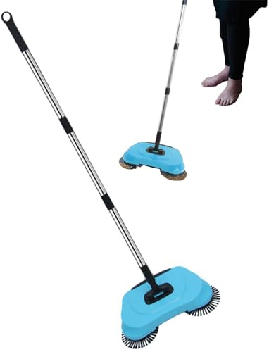 Carpet sweepers - Manual Floor Cleaner, Manual Floor sweepers Carpet Brush With Wheels, Non Electric Manual Roller Floor Cleaning For Hard Floors And Carpets, Carpet Cleaner For Pet Hair Dust Debris