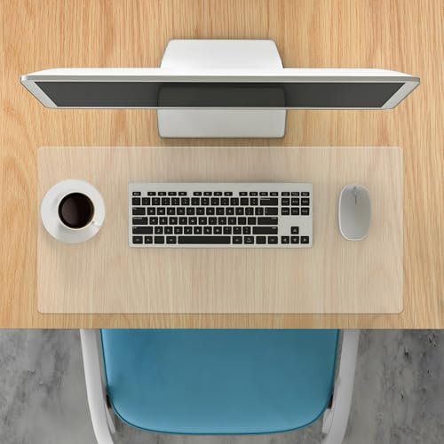 Transparente Schreibtischunterlage 40 x 80 x 0,15 cm, wasserdichte und rutschfeste Schreibtischunterlage, mattierter Desktop-Schutz,schreibtischunterlage kinder, geeignet für Zuhause und Büro