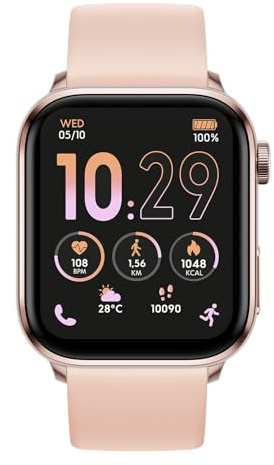 ICE-WATCH - Ice smart 3.0 Rose Gold Nude 1.78 AMOLED GPS - Rechteckige, roségoldene Connected Watch für Frauen mit Silikonarmband - 024303 (1.78 Zoll)