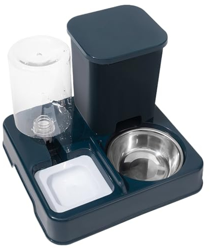 Futterspender für Katzen/Lebensmittel | 2-in-1Automatischer Futter- Und Wasserspender | 800g Futterautomat Katze und 1.5L Wasserspender Hund | Schwerkraft-Katzenfutterspender für kleine Haustiere