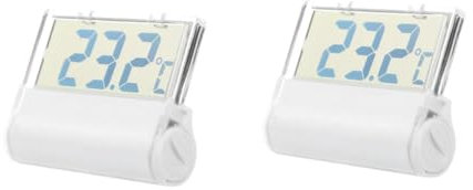 Mipcase 2 Pièces Thermomètre Électronique Thermostats Thermostat Pour Aquarium Aréomètres Pour Aquariums Aquarium Numérique Réservoir Thermomètres Pour Bébé Température Jauge Blanche Abdos