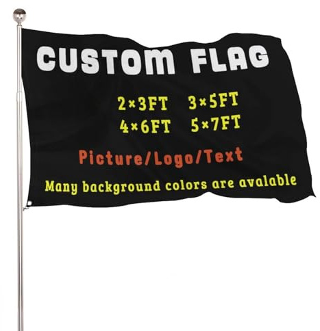HWFOI Fahne Selbst Gestalten, Personalisierte Flaggen Home Wanddekoration (3X5 FT) individuelles Garten Yard Schild fügen Sie Ihr eigenes Bild hinzu, Text, benutzerdefinierte Flaggenbanner