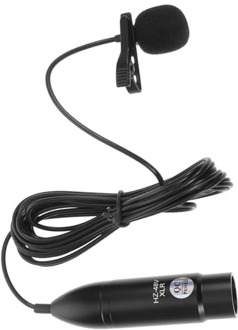 48v Xlr Dreipoliges Ansteckmikrofon für Sprache und Liveübertragung | Schwarz, Metall mit Sponge und Kunststoff, Tragbar mit Plug And Play, für Amateur und Profi Audiofans