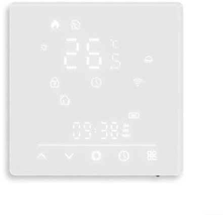 WIFI Enabled Thermostat for Electric Floor Heating Systems, Touch Control, Indoor/Outdoor Temperature Monitoring, and Centralized Management Features