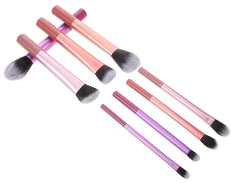 CLISPEED 8 Pcs Makeup Brush Set with Long Handles Soft Bristles for Foundation Blush Powder Concealer Eyeshadow Portable Travel Cosmetic Brush Kit for Women