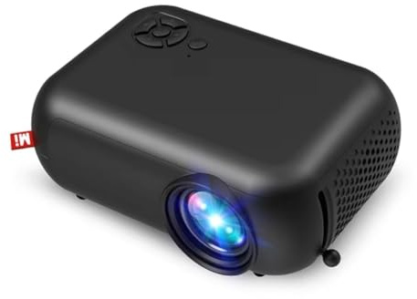 Koolenry Miniproyector LED WiFi A10 con Resolución de 480 X 360, Compatible con Reproductor de Vídeo 1080P, Reproductor Multimedia Portátil para el Hogar, Enchufe de la UE.