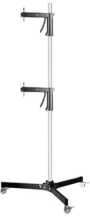 63 cm-190 cm Lichtstativ 1/4 und 3/8 Schraube mit Rädern Klappstativ for Studioblitz LED-Licht Softbox COB-Licht(2pcs Gun Holders)