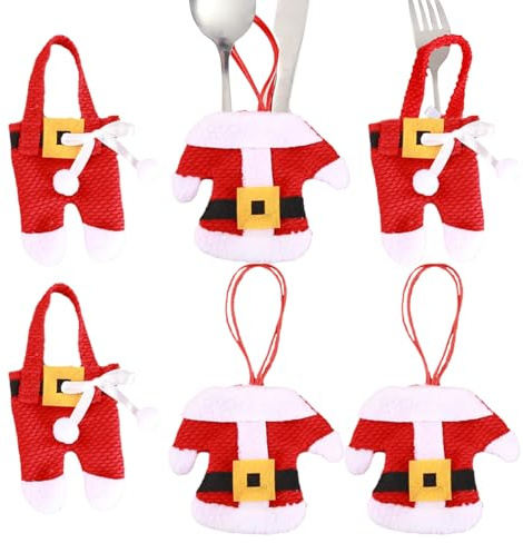Portaposate A Tasca Per Posate Natalizie - Decorazione Per Albero Di Natale - Organizzatori Per Posate,Per Cucchiai Coltelli Forchette Albero Natalizio Ristorante Hotel Festa Vacanza Festival Cena