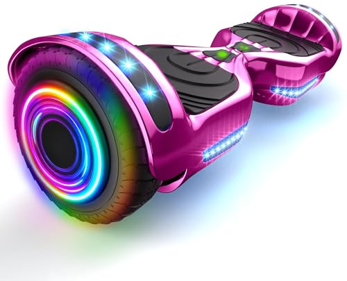 XERATH hoverboards for a 7-12 year old HS2.01 Bluetooth Flash Wheel,hoverboard built-in wireless speaker,self balancing scooters with LED Light (PINK)