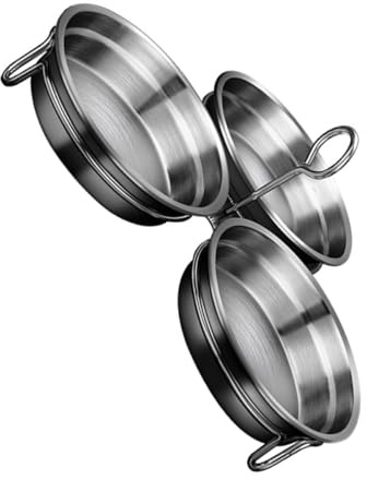 Hoement Set Cuociuova in Camicia in Acciaio Inox 304 Maniglia Protettiva Teglia per Cottura a Vapore delle Uova Stampo per Bollire le Uova per Uso Domestico e Regali Cucina