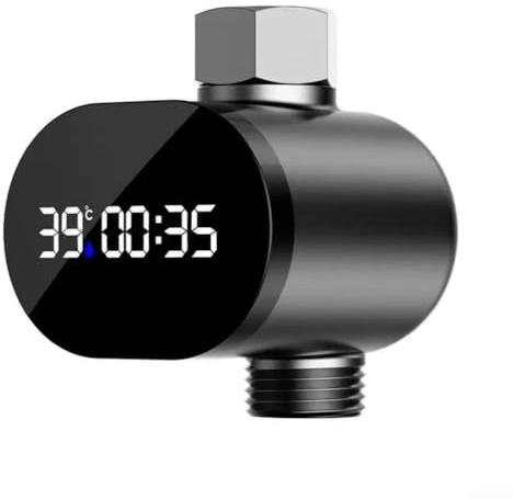 Duschthermometer, digitales Temperaturmessgerät, Echtzeit-LED-Anzeige für Babybadewanne, durchflussbetrieben, einfache Installation, auslaufsichere Konstruktion