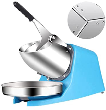 Tritaghiaccio – Alta capacità 90,7 kg/h in acciaio inox, potenza 350 W per coni di neve lisci, ideale per uso domestico e aziendale