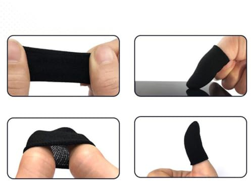 ULTECHNOVO 10 Stück Ölbeständige Rutschfeste Daumenhüllen aus Nylon und Leitfähigem Silbergewebe Atmungsaktive Fingerschutzhüllen zur Verbesserung Des Mobilen Gaming Erlebnisses