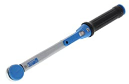 GEDORE Torcofix Drehmomentschlüssel, 3/8 Zoll, 10-50 Nm, Pilzkopf-Umsteckvierkant mit Kugelsicherung, Stahlrohr, Schwarz/Blau