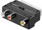 Goobay 50122 Adaptateur, Scart vers Audio-Vidéo Composite, In/Out, Noir