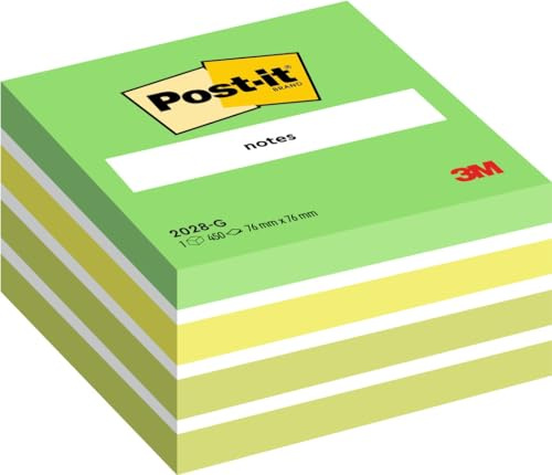 Post-it® Notes - Pastellgrön - 1 kub - 450 ark - 76 mm x 76 mm