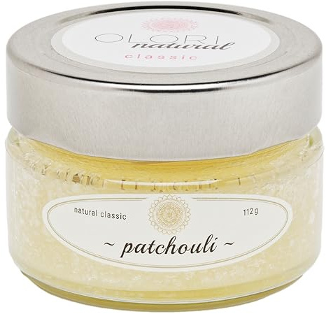 Duftöl Patchouli im Glas - Raumduft mit ätherischen Ölen - langanhaltend - balsamisch, erdig, sinnlich, holzig - 100% Natürlich & Reine Raumdüfte im Duftglas - Ideal für kleine Räume & Zimmer (112g)