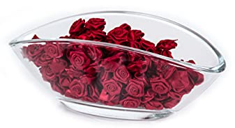 25 Rosen - 15mm - Deko Rosen Röschen - Satinrosen | Bordeaux Rot