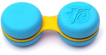 SPORTS WORLD VISION 1PC hellblauer Macaron-Kontaktlinsenbehälter | Kompakter, tragbarer & auslaufsicherer Kontaktlinsenhalter | Robuste, reisefreundliche Kontaktlinsenlösungsbox mit Gleiches Farbset