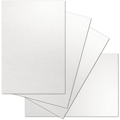 ARTOZ 50 x Briefbogen DIN A4 ohne Falz - Farbe: birch (Weiß) - 21 x 29,7 cm - 118 g/m² - Einzelkarten - Einladungs-Karten - Serie Green-Line | 50 Stück, ohne Falz, 118 g/m², Einzelkarten, Serie Green-Line