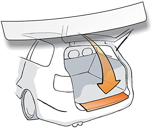 LACKSCHUTZSHOP Lackschutzfolie passend für VW Touran 2 / II (Typ 2T ab 2015) - Kantenschutz als Selbstklebender Ladekantenschutz (Autofolie und Schutzfolie) transparent 150µm mit Rakel und Anleitung