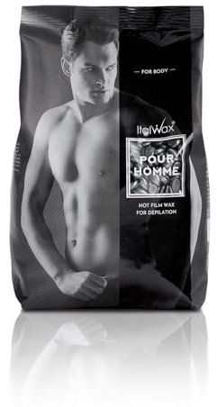 Italwax Pour Homme - 1kg - Waxing Perlen für Haarentfernung - Natürliche Formulierung für alle Hauttypen - Speziell für Männer - Perfekt für Friseure​