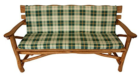 TPFGarden 3er Bankauflage Brockton 140x88x7cm - Farbton: Grün/Beige Kariert