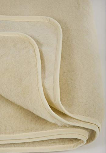 Merino Matratzenauflage aus Wolle Unterbett Matratzenschoner Matratzen-Schoner Matratzen-Auflage (200x220 cm)
