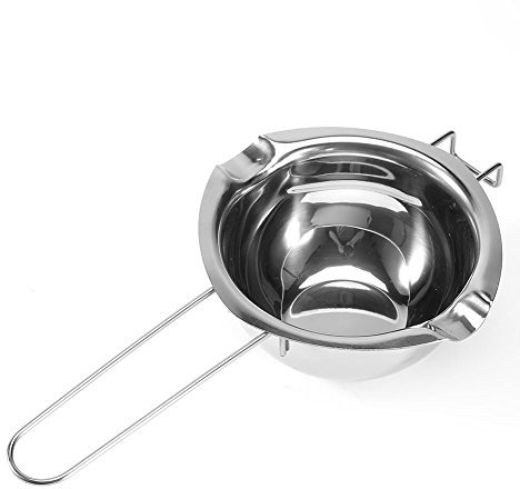 400 ml Pentolino per bagnomaria in acciaio inox 304, manico resistente al calore, per burro, cioccolato, caramelle, burro, formaggio